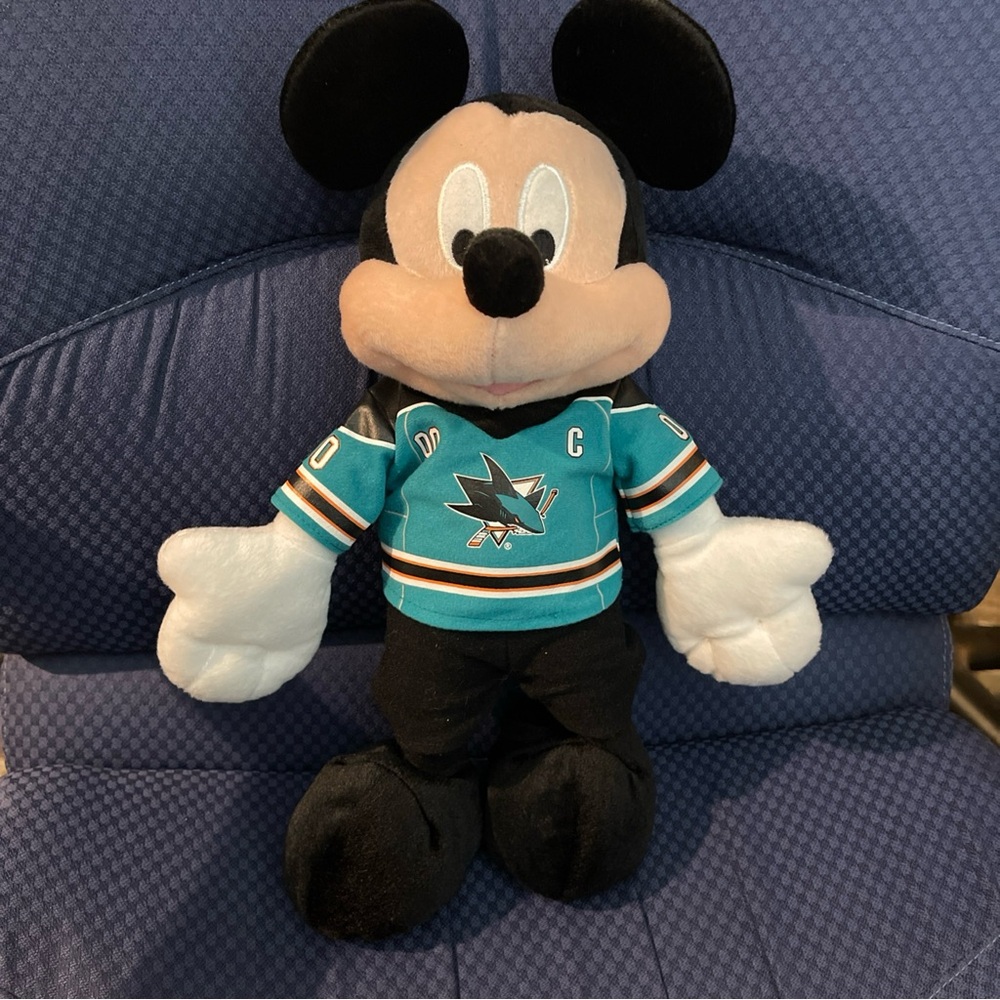 Disney Mickey Mouse San Jose Sharks Plush - Hockey NHL Northwest 2014